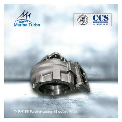 Two Outlet M16 T- RH133 Turbine Housing For Radial Flow  Turbocharger
