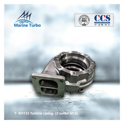 Two Outlet M16 T- RH133 Turbine Housing For Radial Flow  Turbocharger